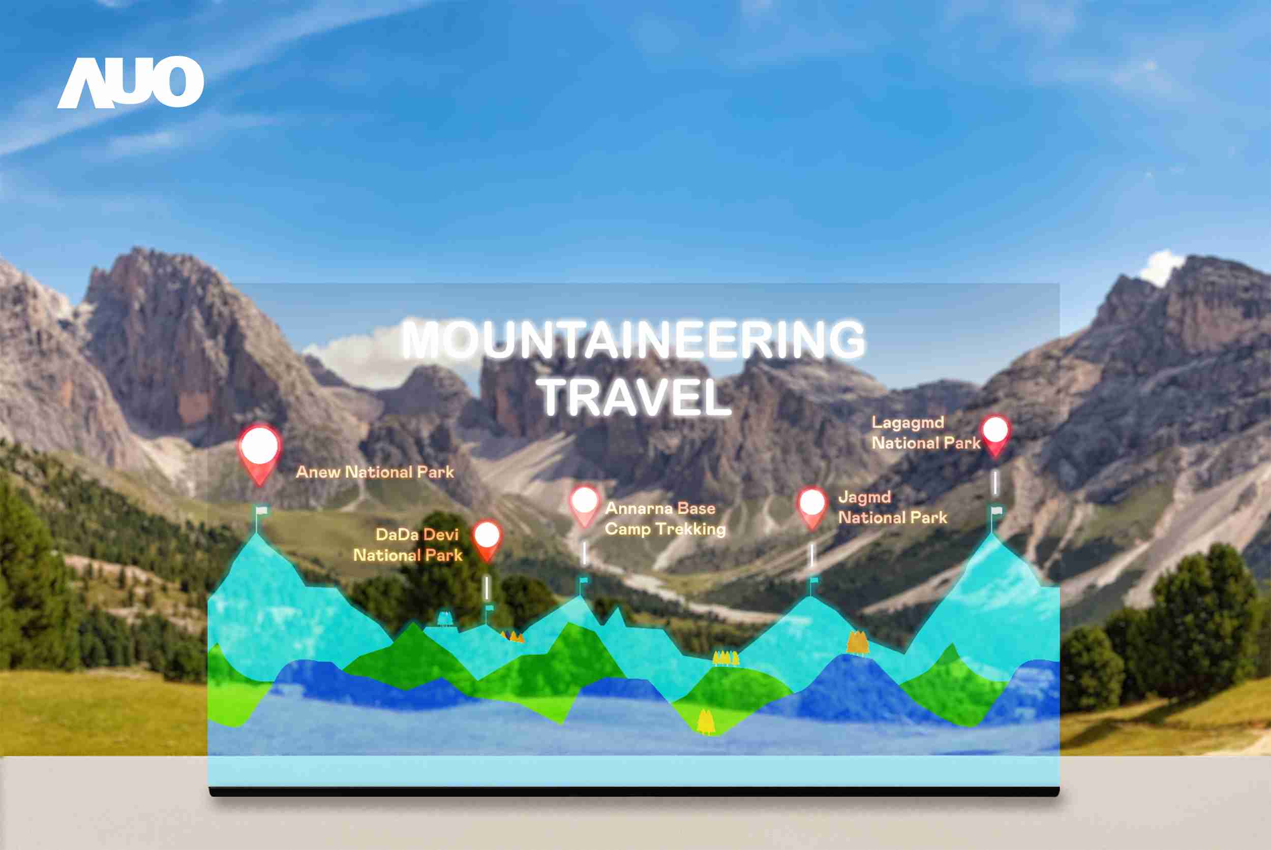 传奇国际展示全球单片尺寸最大(*)42吋透明Micro LED显示器拼接而成的〝64吋透明Micro LED显示器〞，，，具备高透明度、、、1,000 nits高亮度、、、、广色域、、、、采用三边无边框的无缝拼接等多重特色，，，呈现超高清、、细腻画质而不遮挡后方视觉，，，满足层峰需求，，，可广泛运用于零售、、、、艺术展览或商业空间等场域